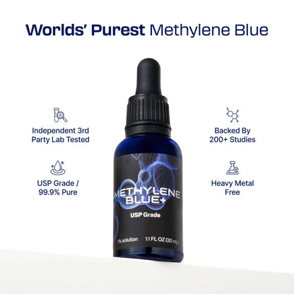 VitalBleu Methylene Blue 1% Drops | 30ml (1oz)